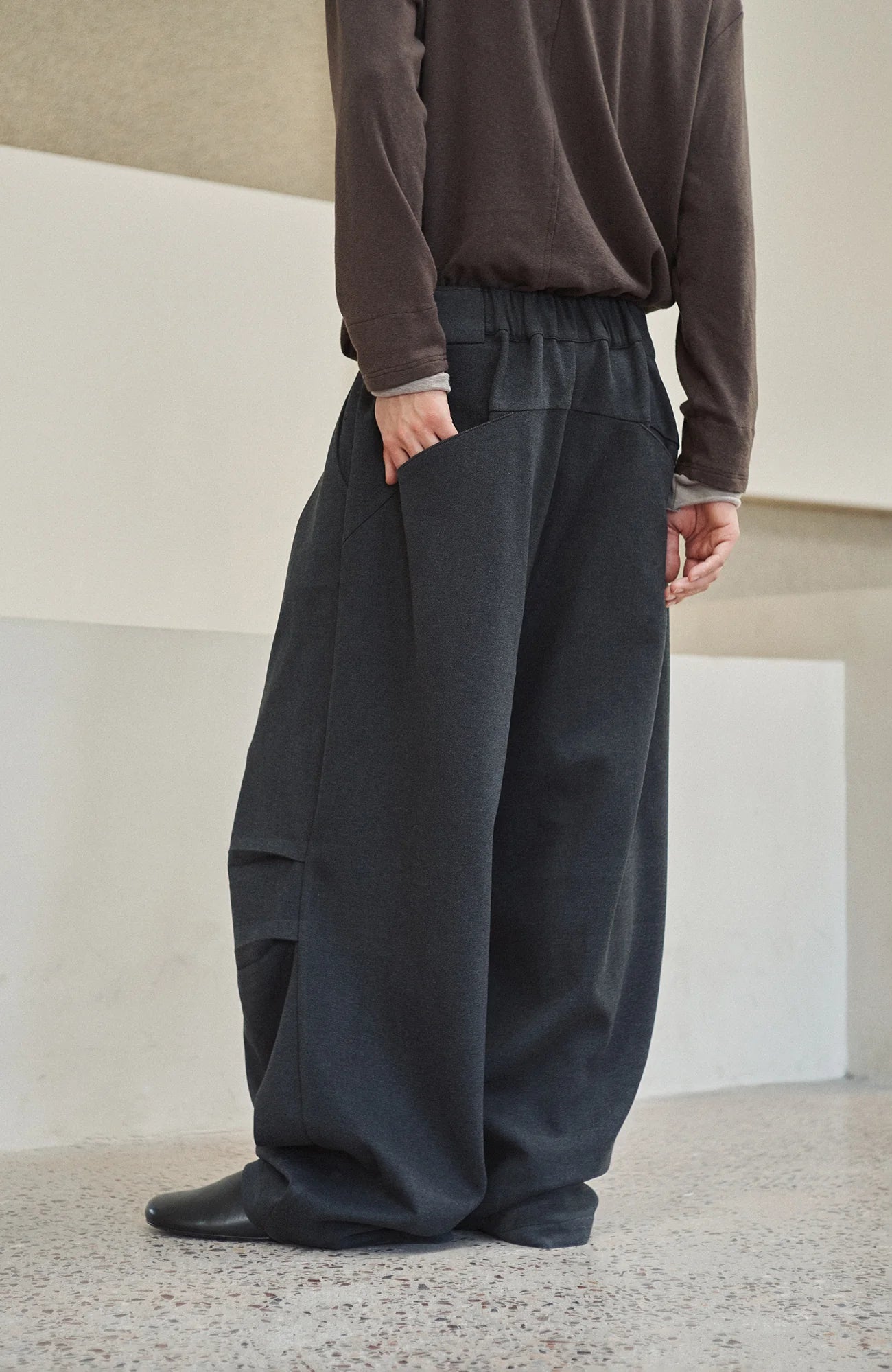 GONGHE REPUB Beaded-Drawstring Oversized Pants
