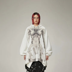 DAMAGE ASIA Ex Machina Graphics Oversized Hoodie