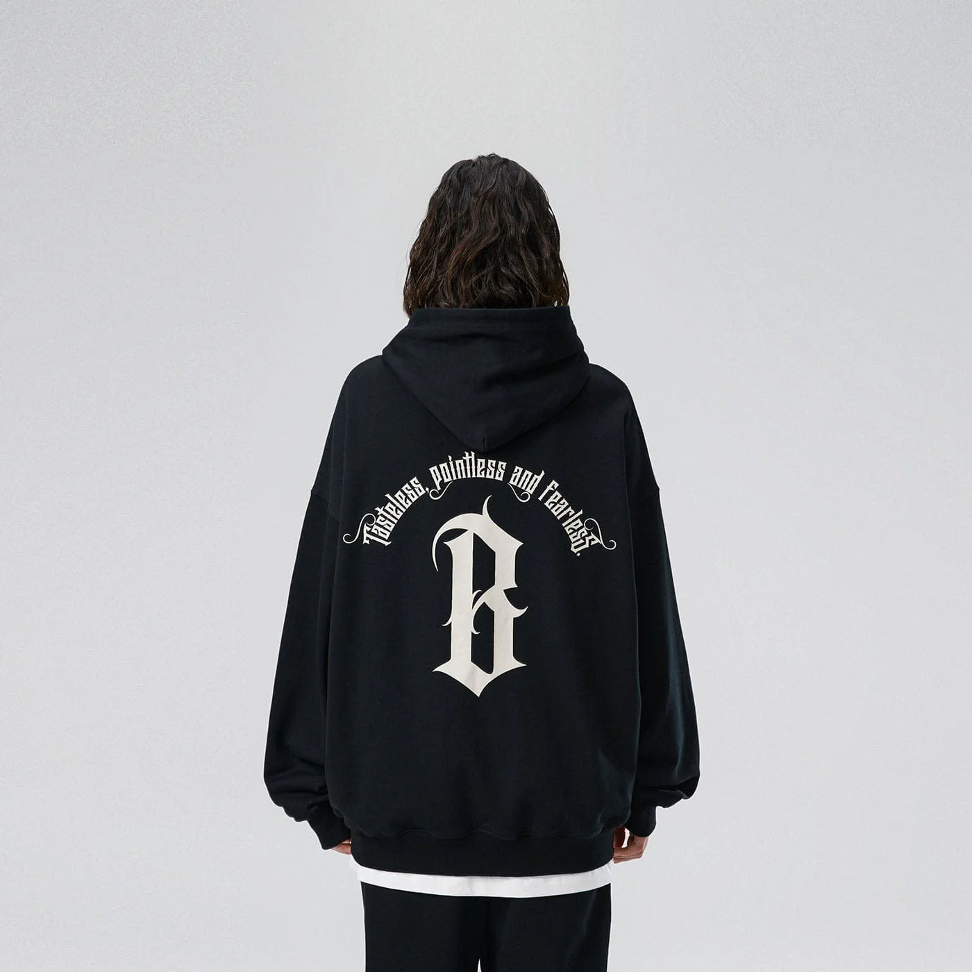 BONELESS Gothic Slogan Hoodie