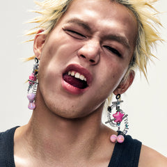 NUNKNOTX Industrial Candy Coil Earring