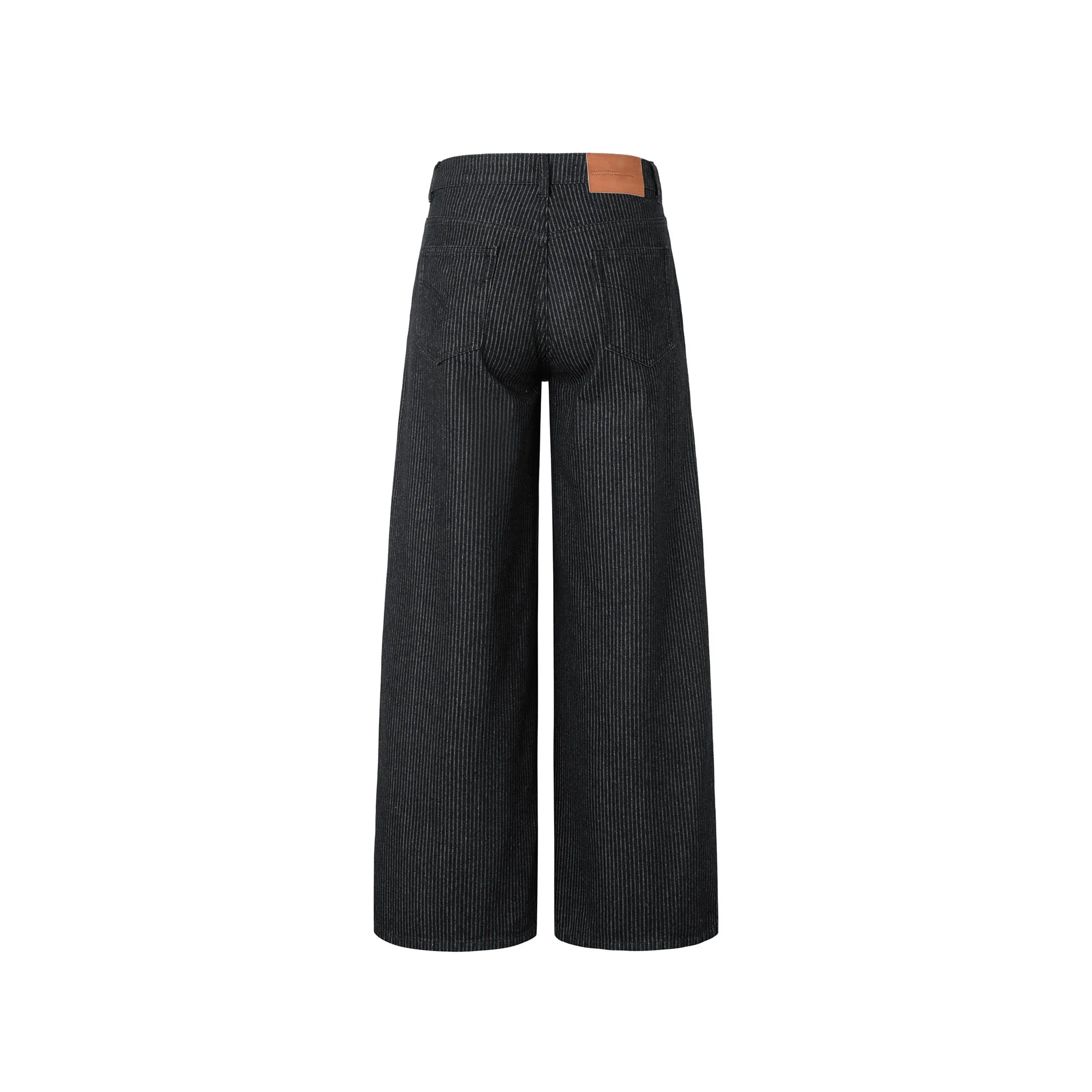 OKAYTHXBYE Classic Pleated Wide-Leg Jeans
