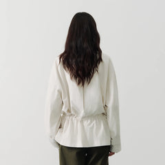 SAME FLOW Stand-Collar Drawstring-Waist Jacket