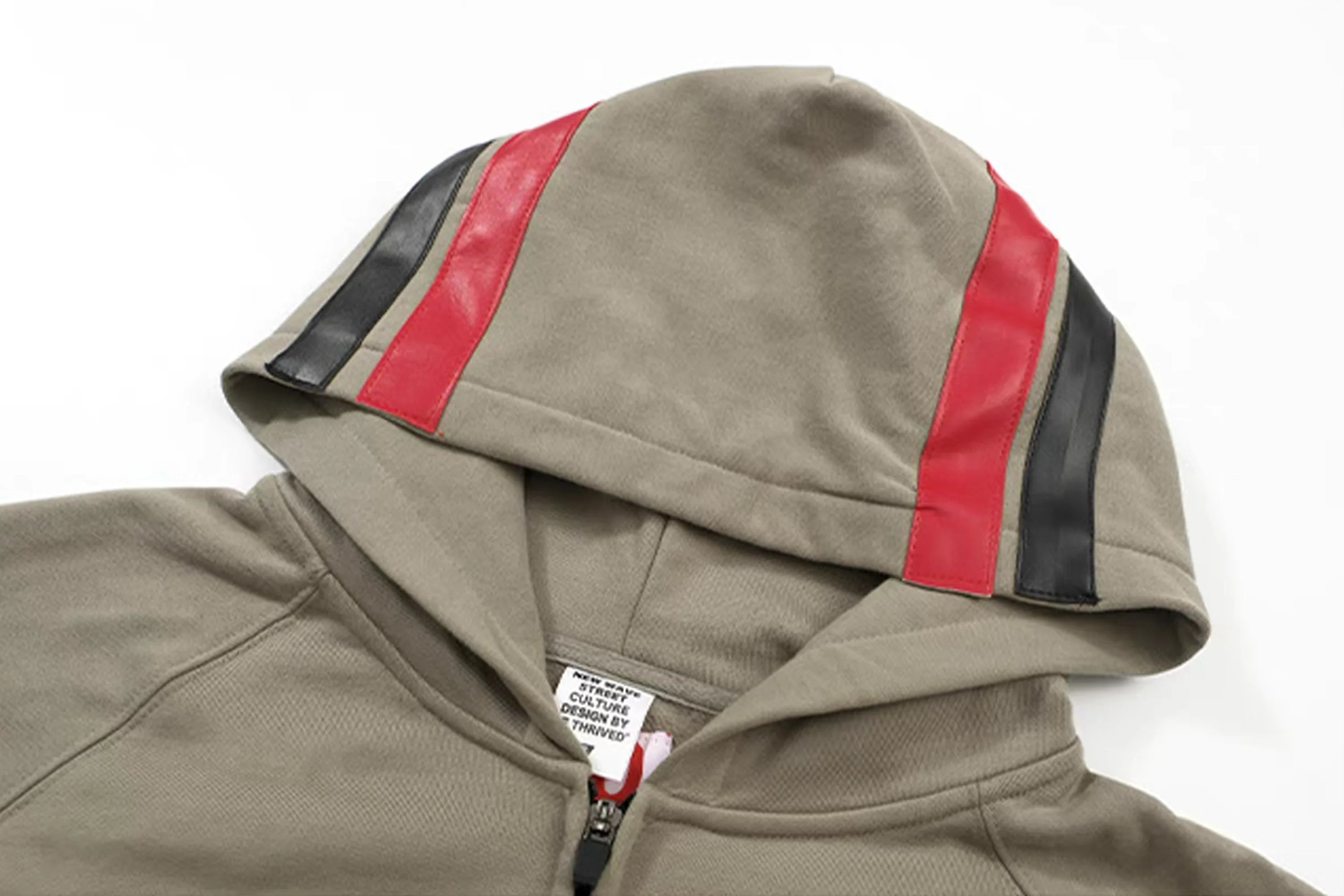 NOTHINGNESS WORLD Four-Stripe Zip-Up Hoodie