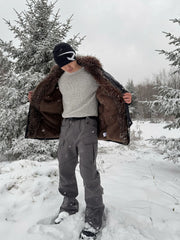 CATSSTAC Faux Fur-Trimmed Utility Parka