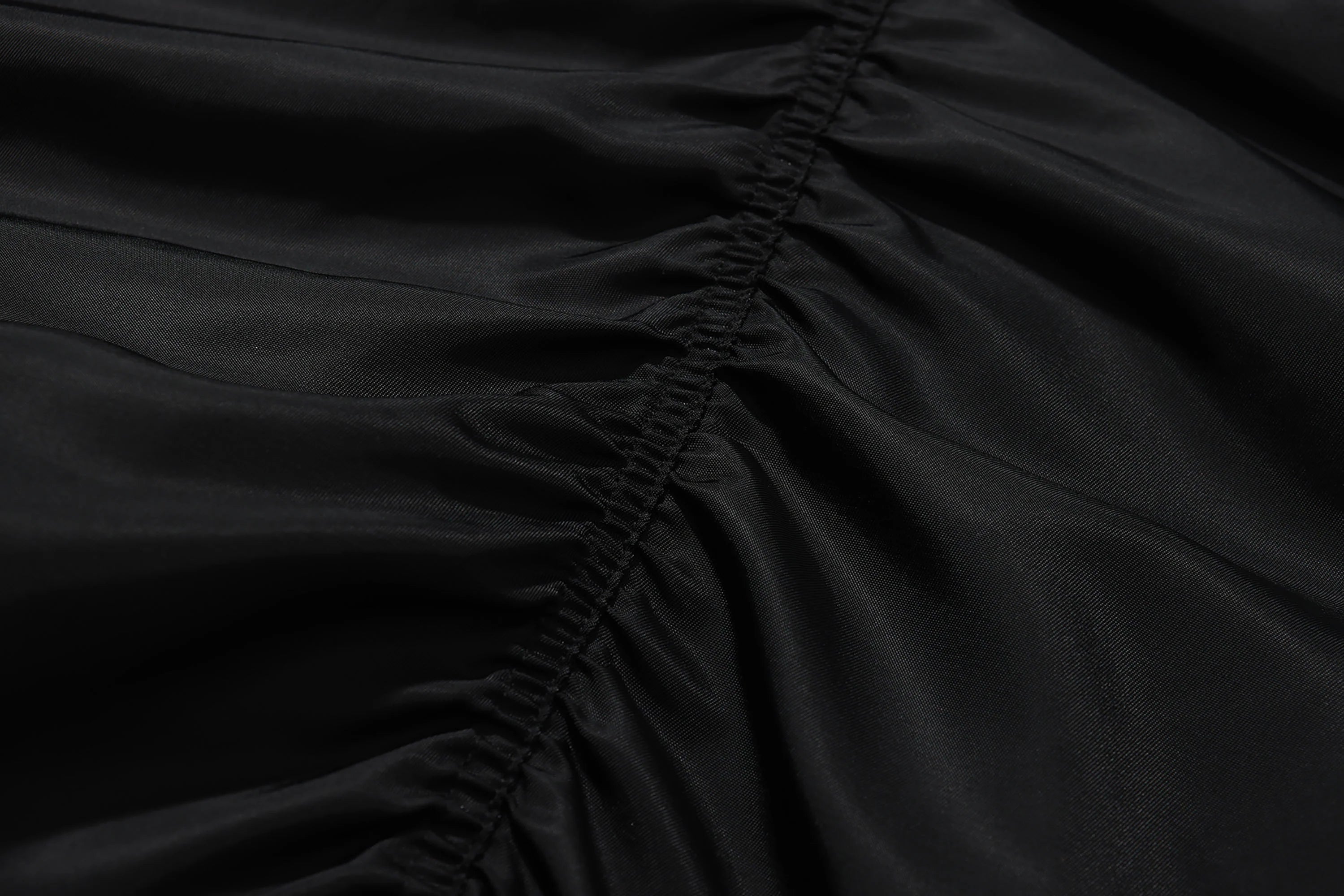 EGOFETCH Ruched Cropped Bomber Jacket