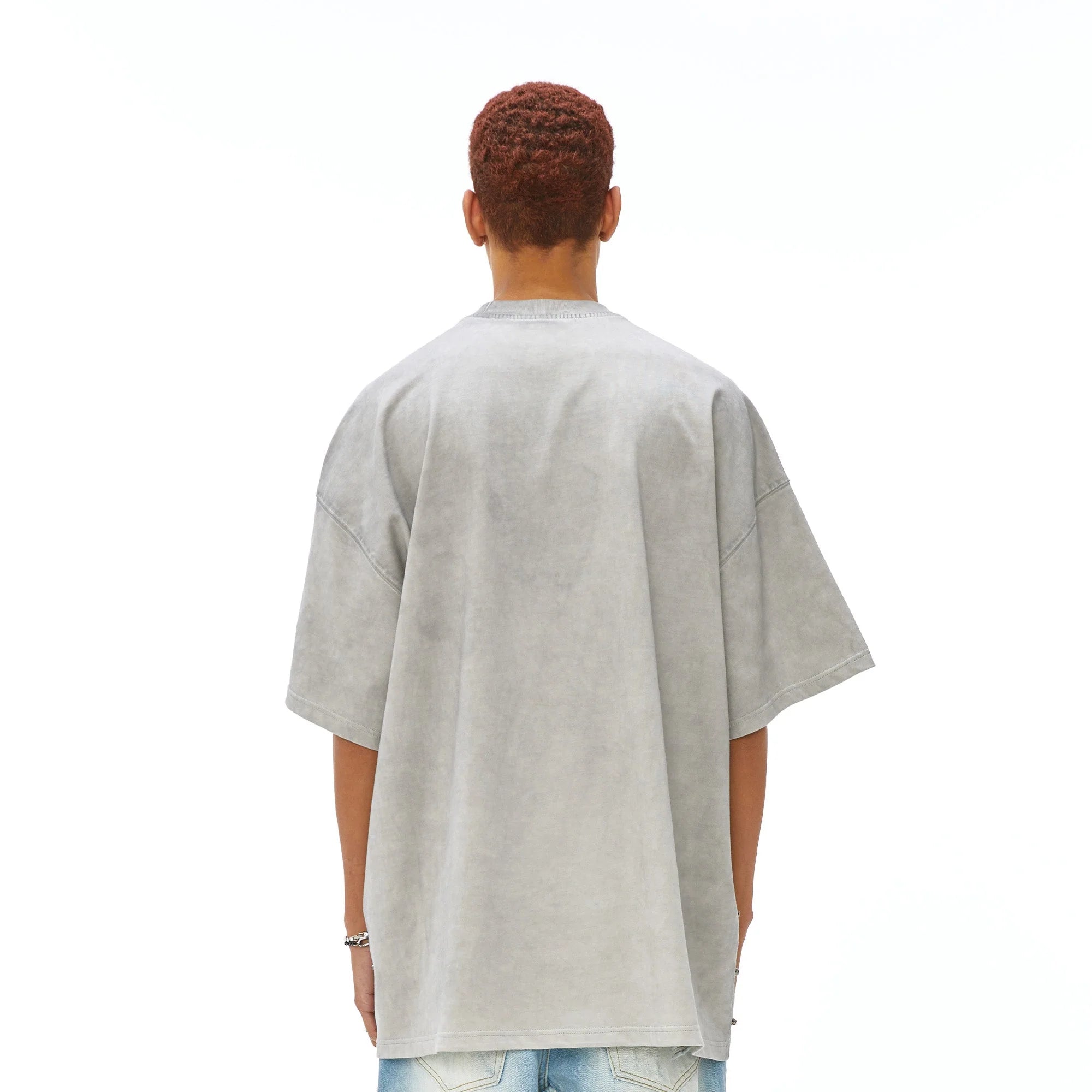VANN VALRENCE Washed Studded Box Patch T-Shirt