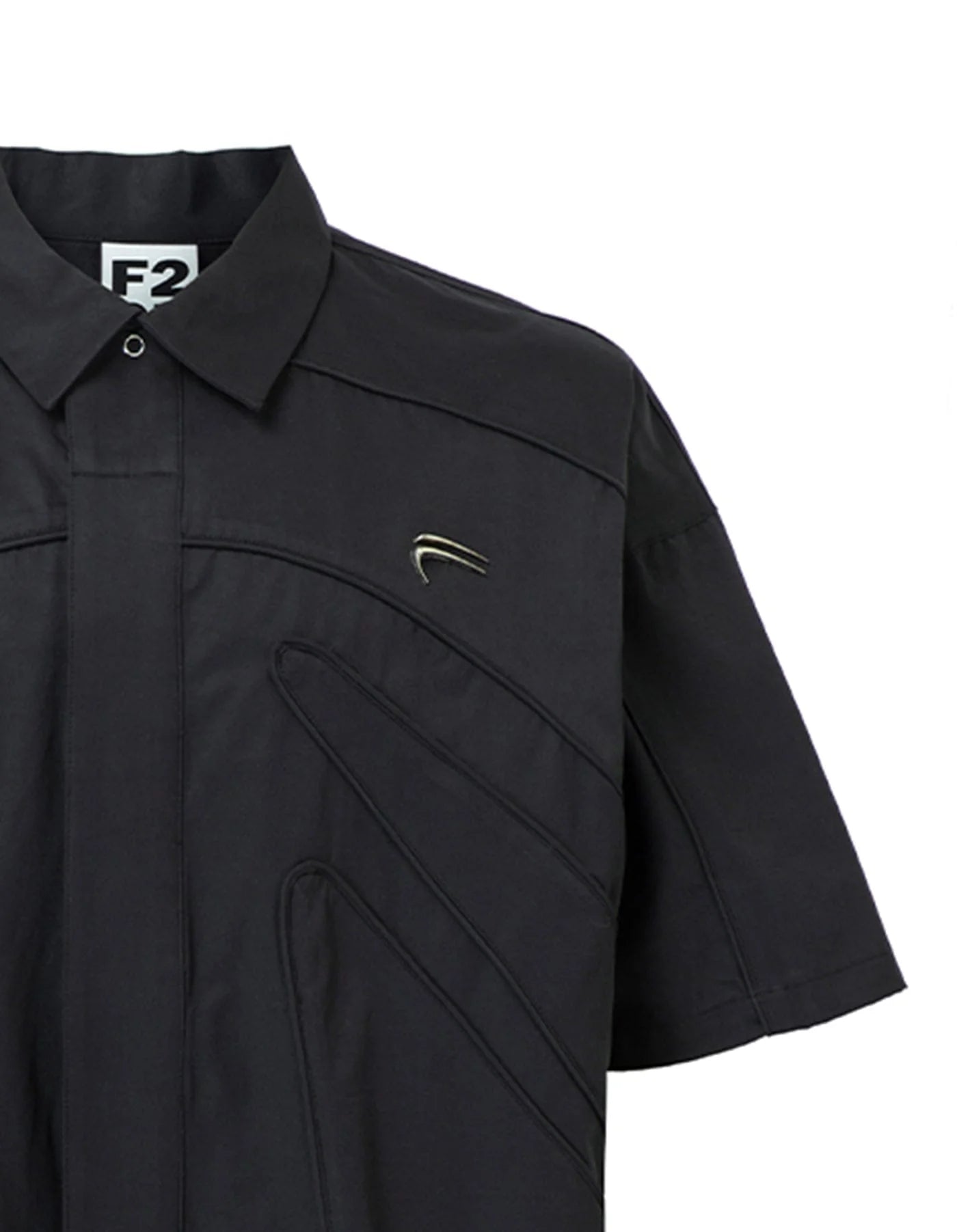 F2CE Spliced Metal Logo Half Shirt