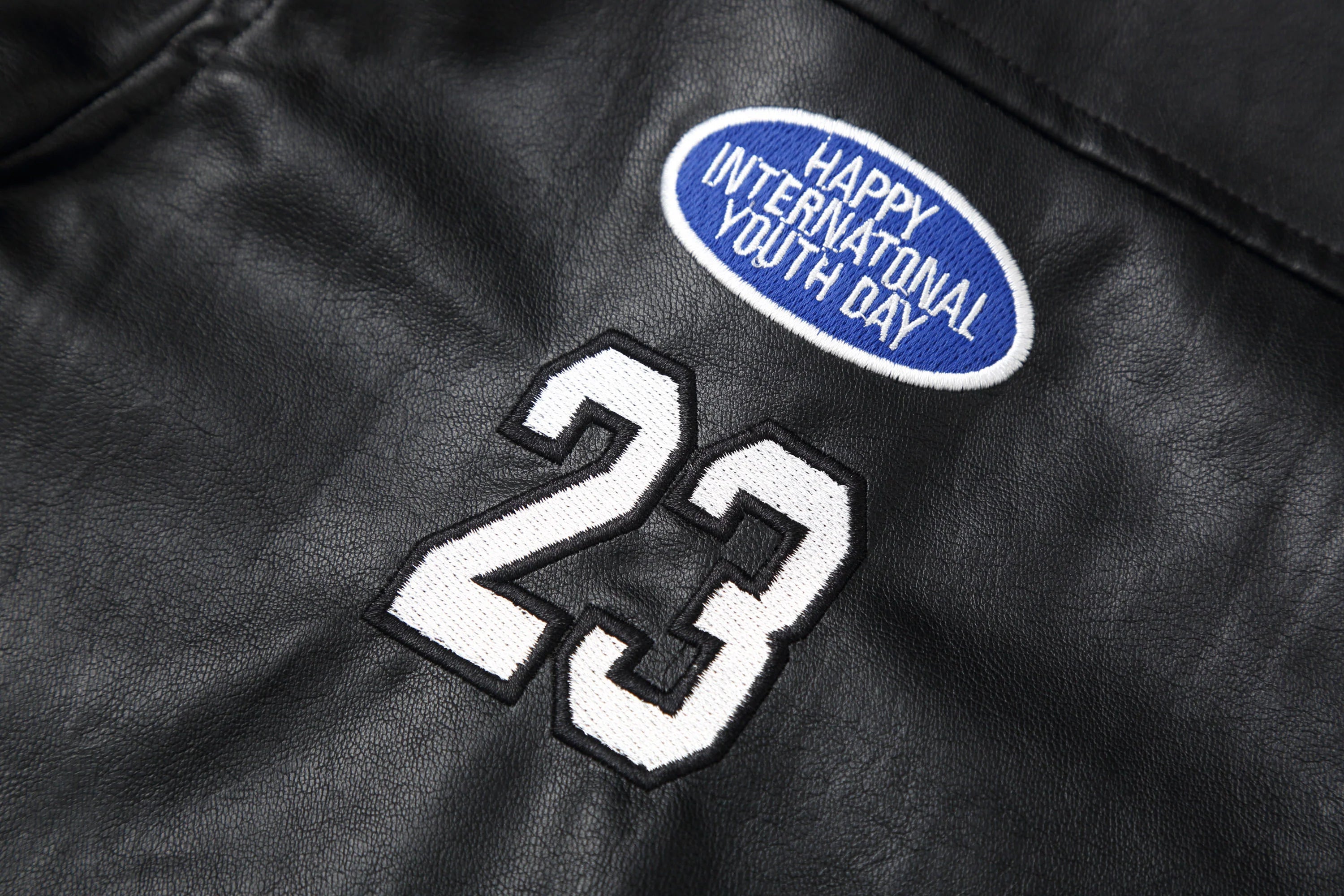 CLP Badge Patch Hooded PU Jacket