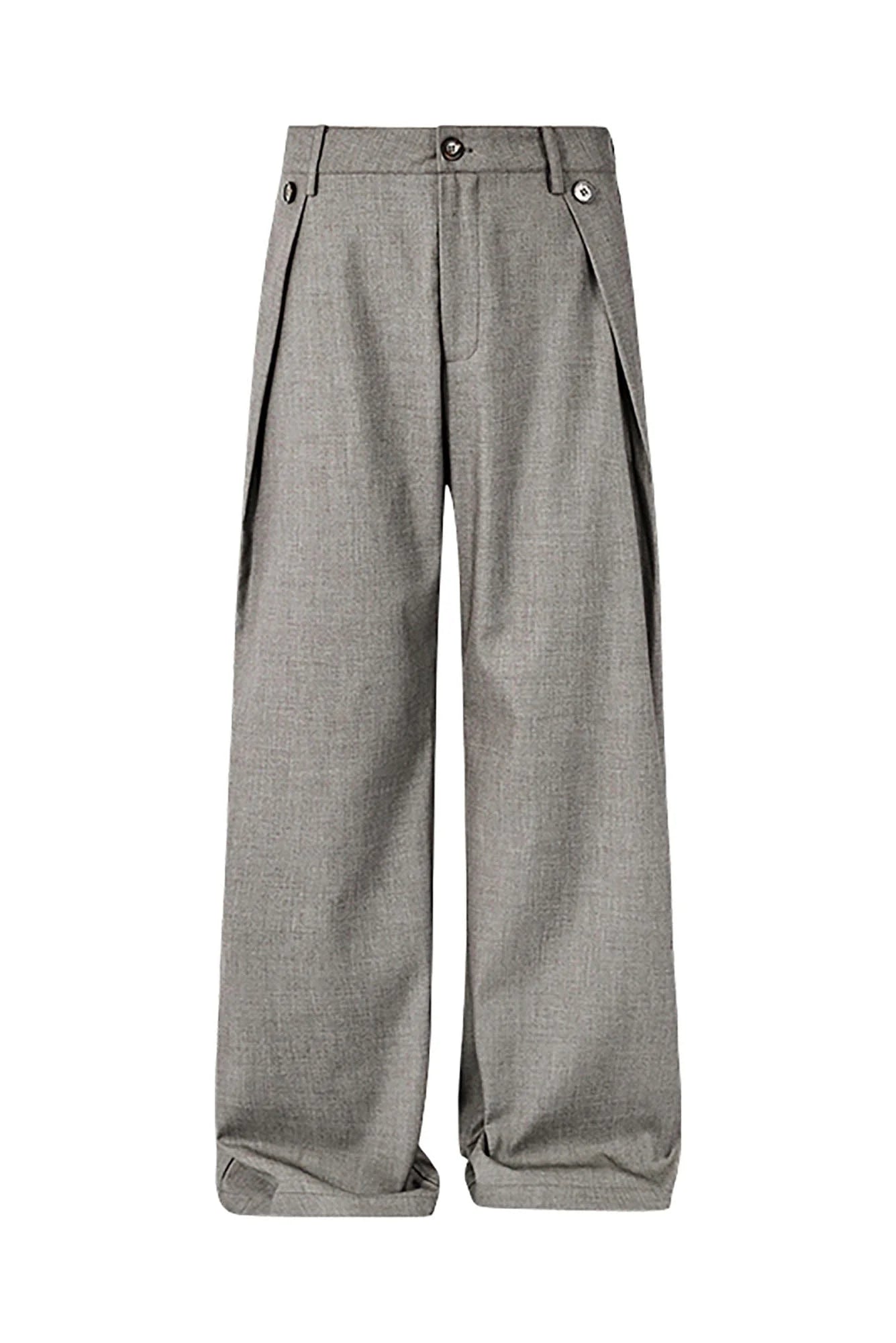 KREATE Inverted Pleats Wide-Leg Trousers