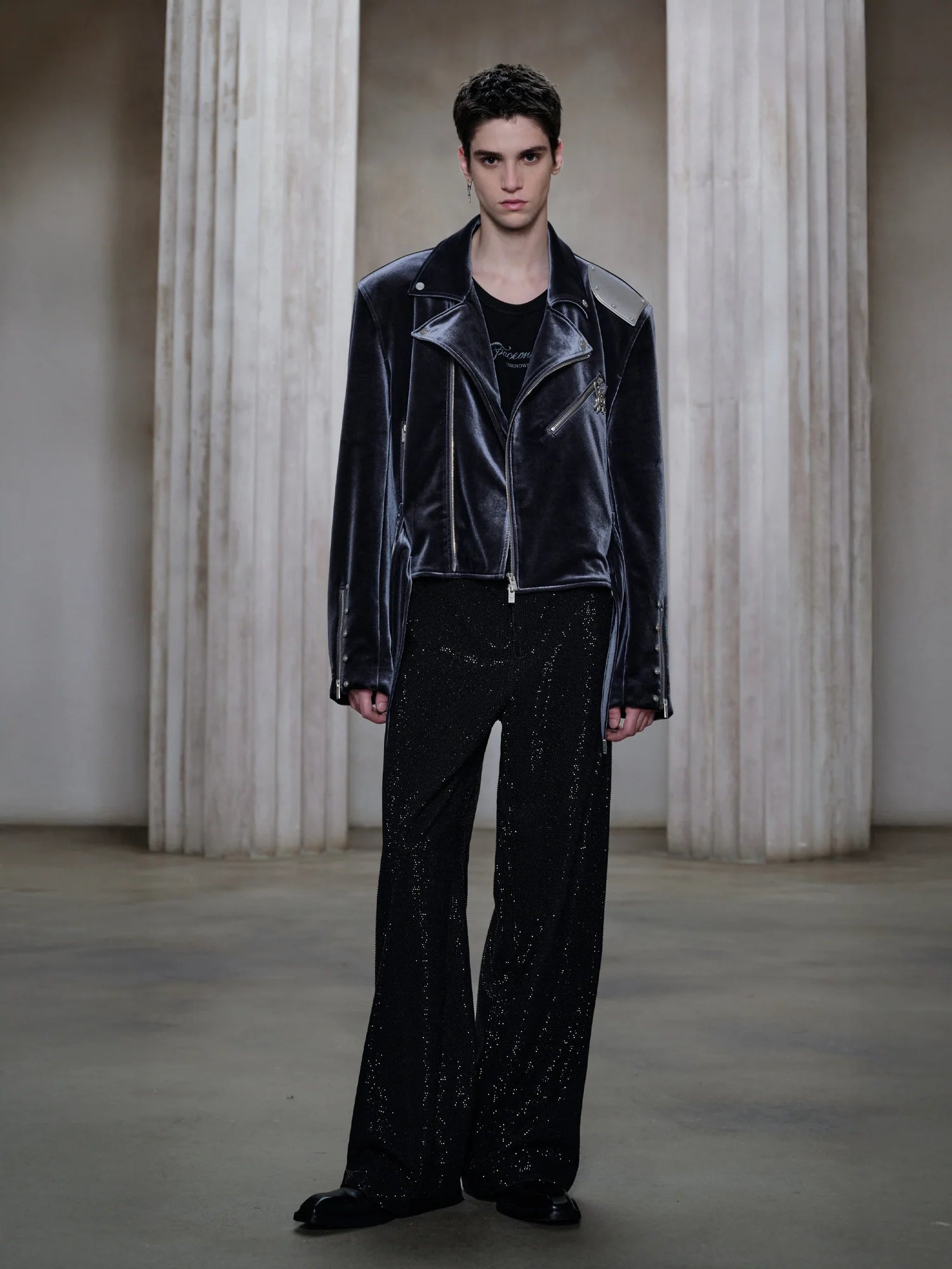 FACEONLAB Velvet Metal Epaulettes Jacket