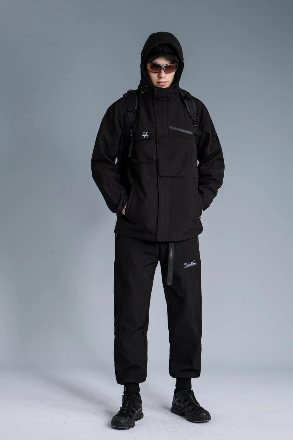 ENSHADOWER Asymmetrical Front Pocket Gorpcore Windbreaker