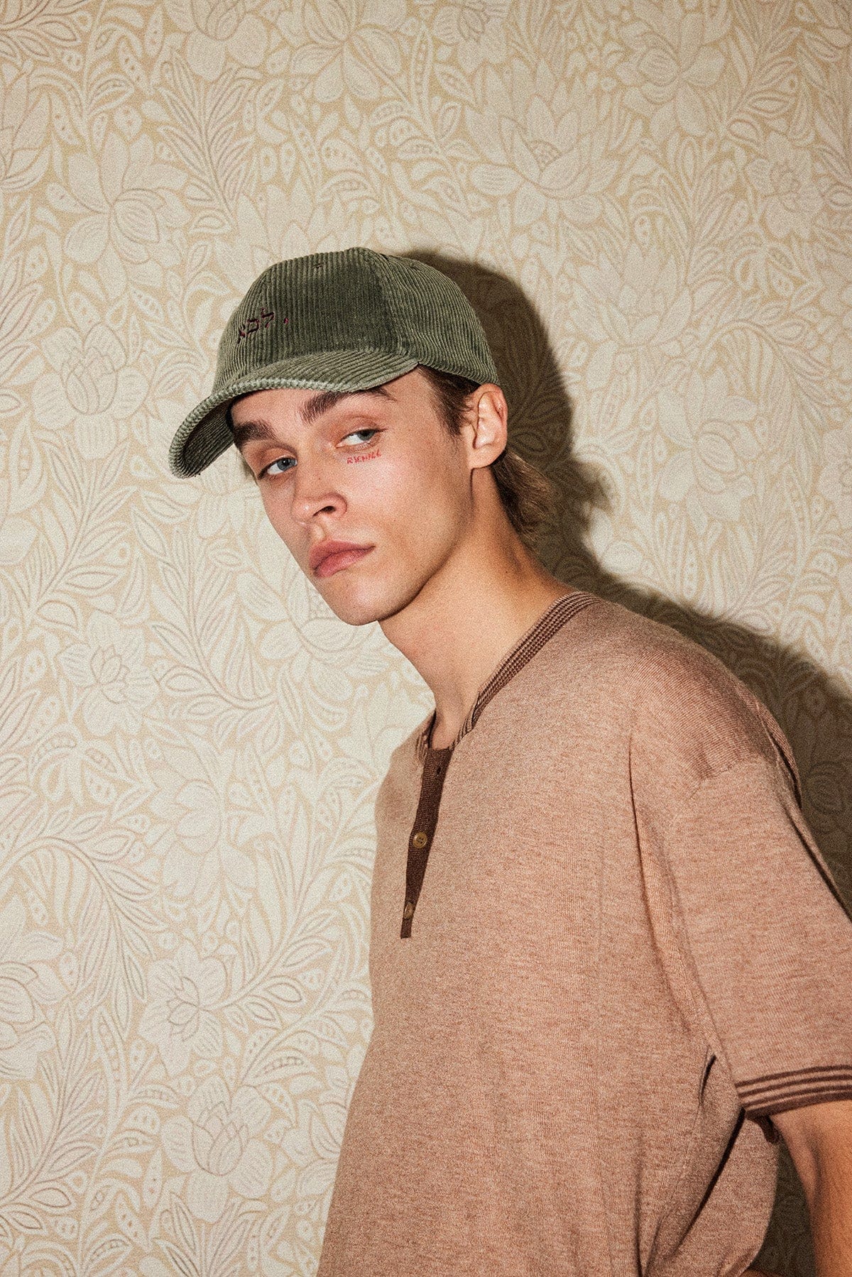 RICHILL Hebrew Embroidered Corduroy Cap