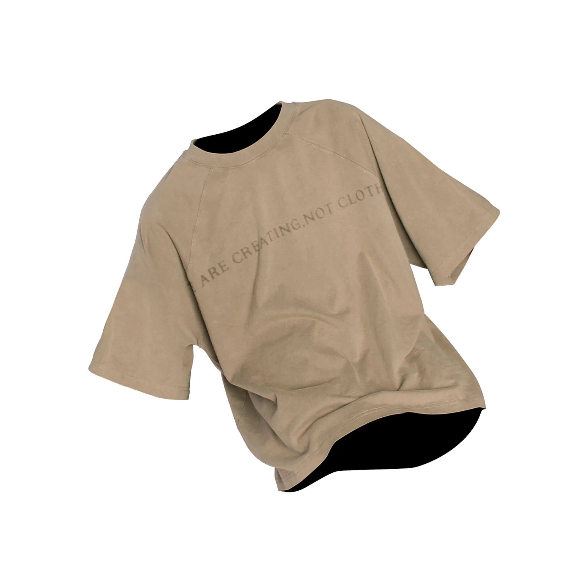 RELABEL Slogan Washed Spliced Raglan T-Shirt