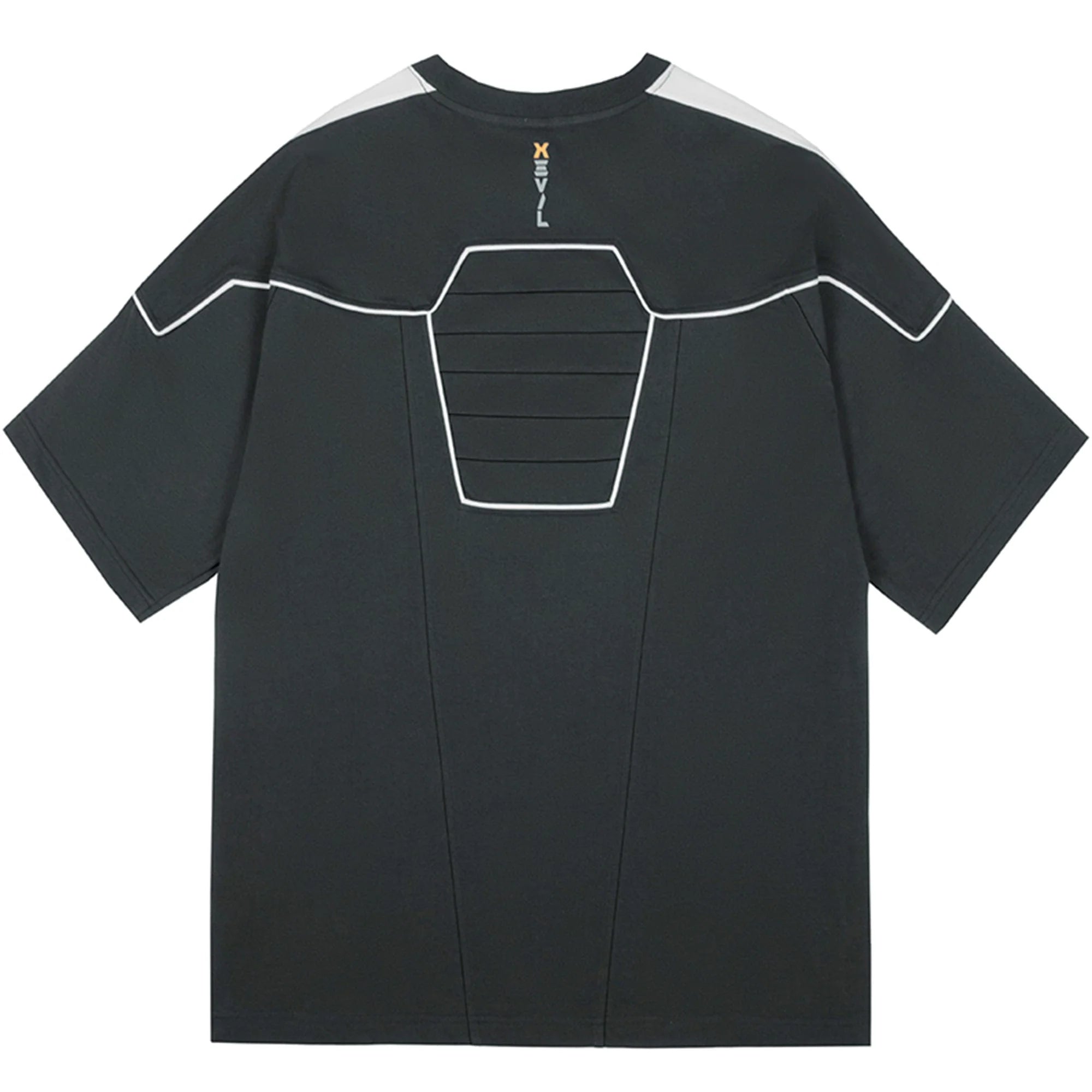 XIPHEVIL Modern Deconstructed Rivet Jersey Black