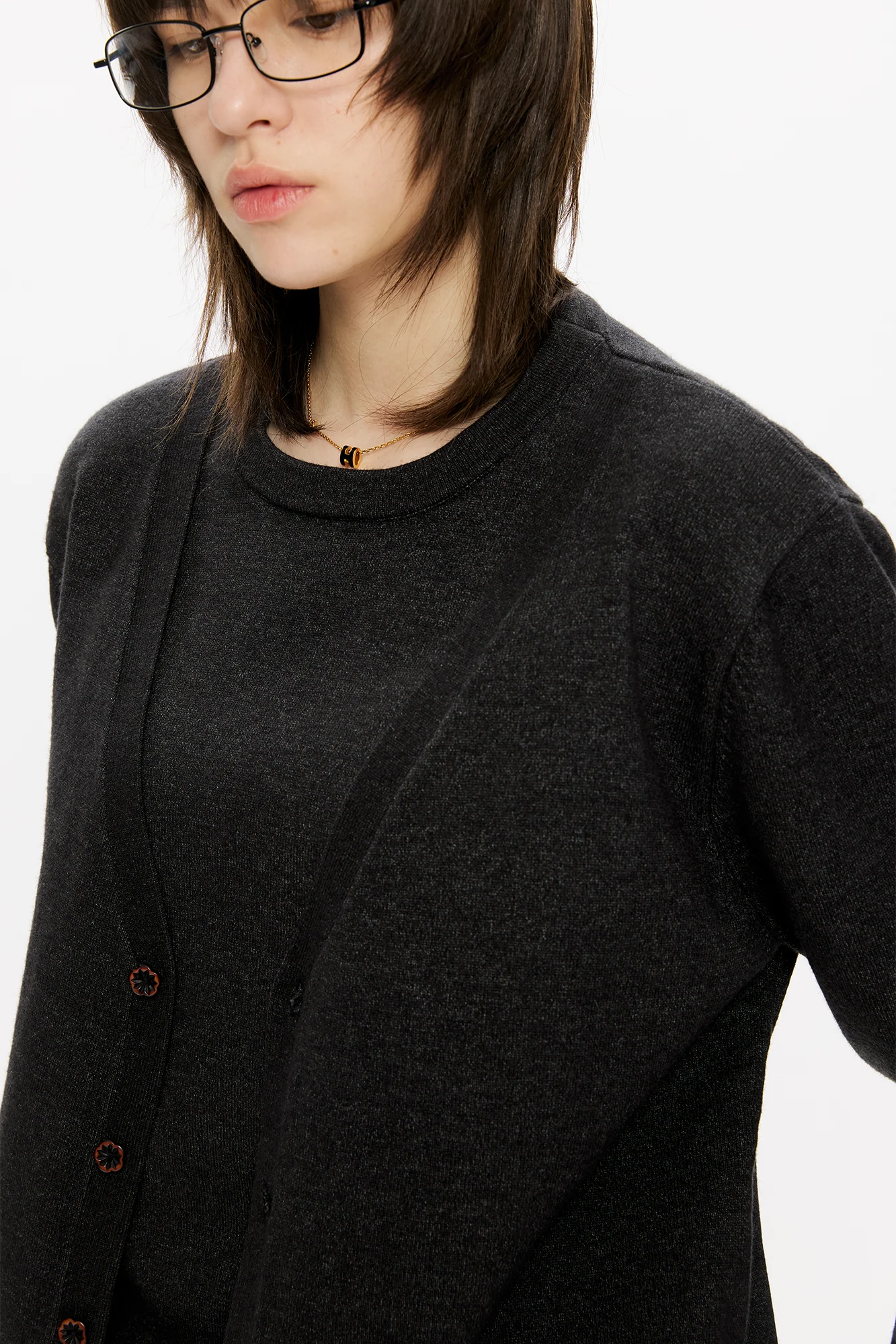 KREATE Essential Double-Layer Knit Cardigan