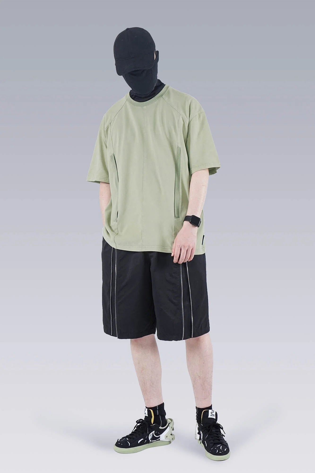 SILENSTORM Washed Paneled Side Pocket T-Shirt