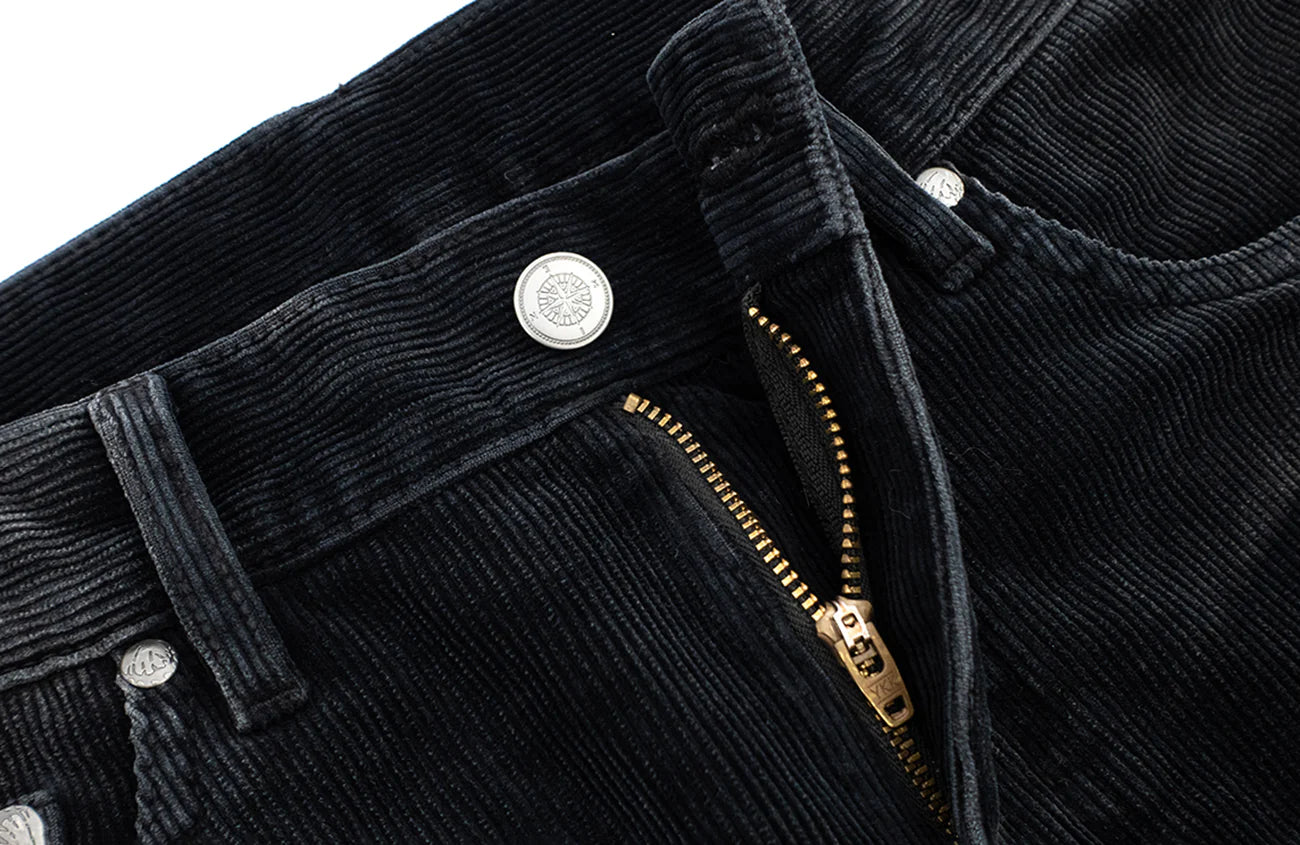 IN EXISTENCE Star Embroidered Corduroy Flare Jeans