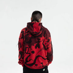 RTVG Calligraphy Full-Print Zip-Up Hoodie