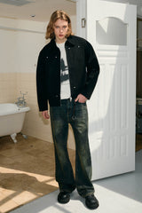 KREATE Studded Patchwork Utility Jacket