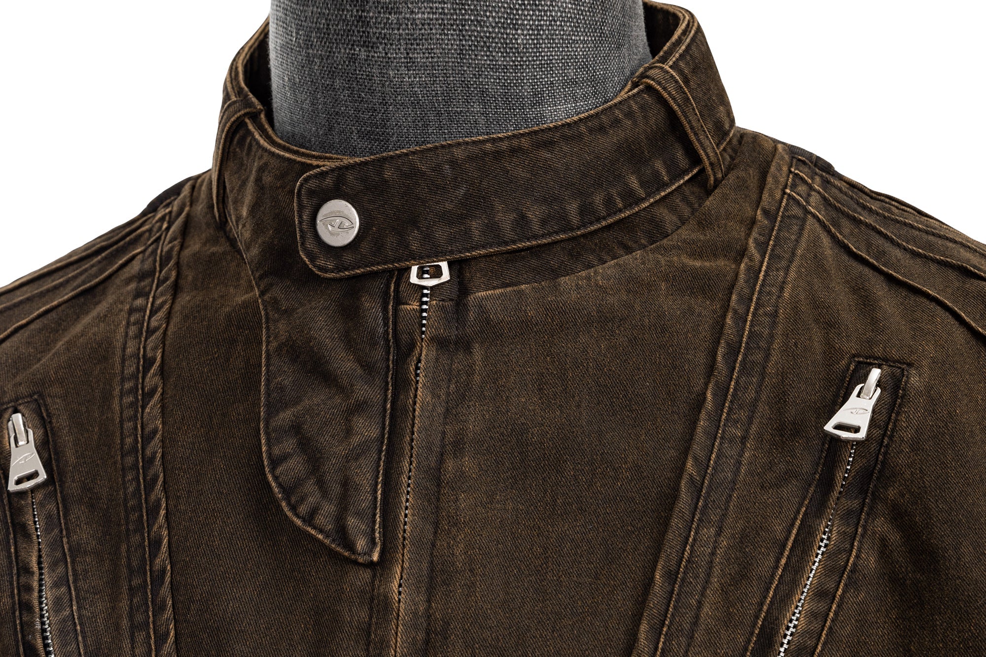 CATSSTAC Washed Paneled Multi-Pocket Utility Jacket