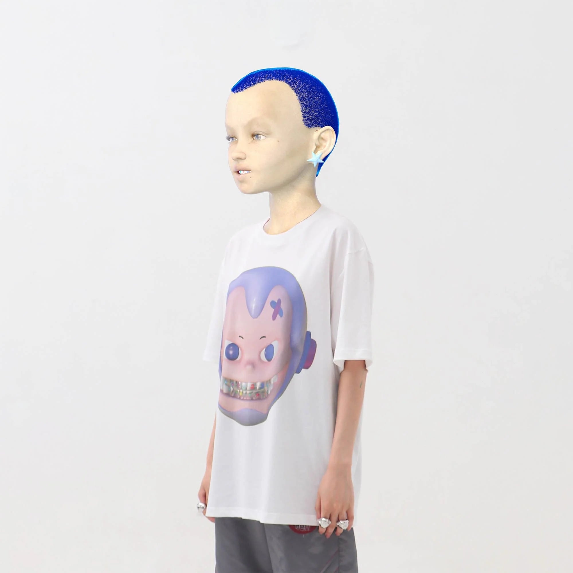EMBRYO The Face Graphic T-Shirt White