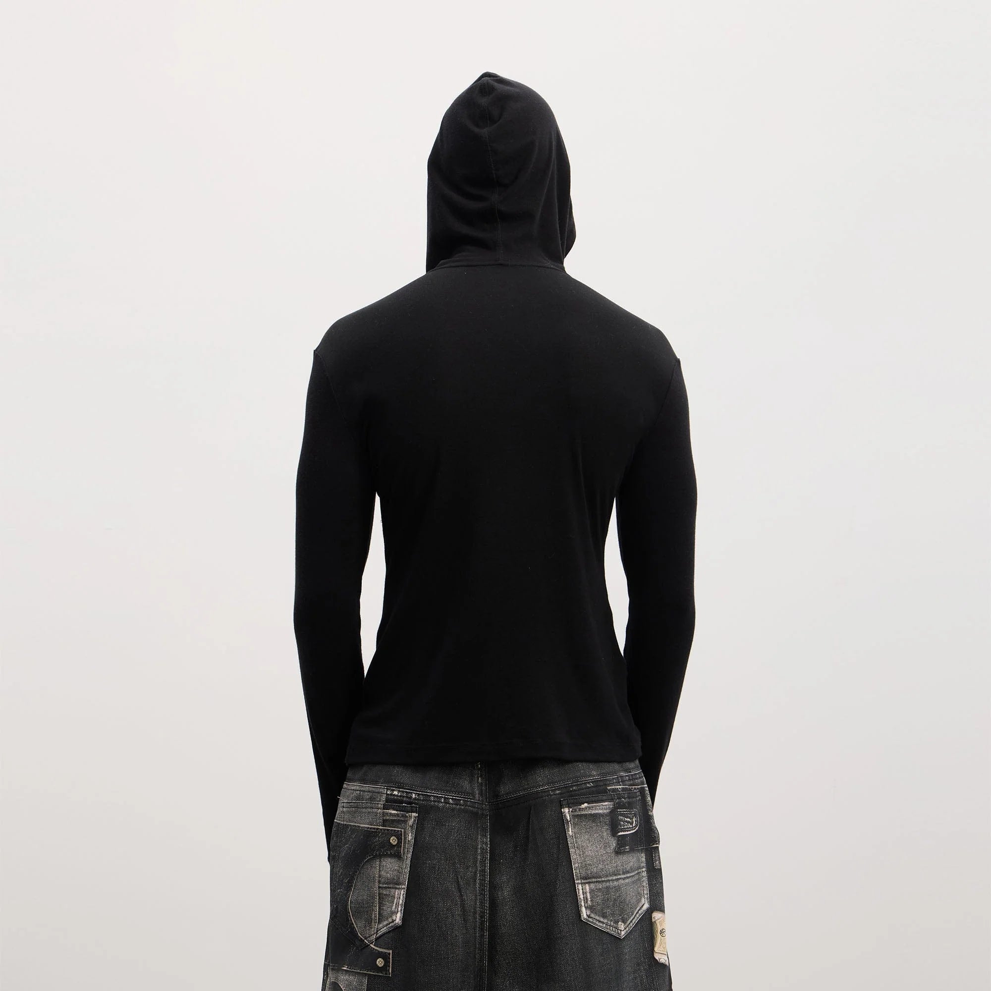 DND4DES Gothic Graphic Slim Zip-Up Hoodie