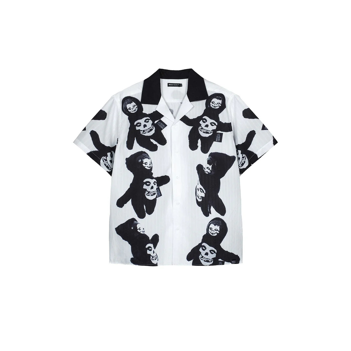 WCC Ghost Face Full Print Cuban Half Shirt