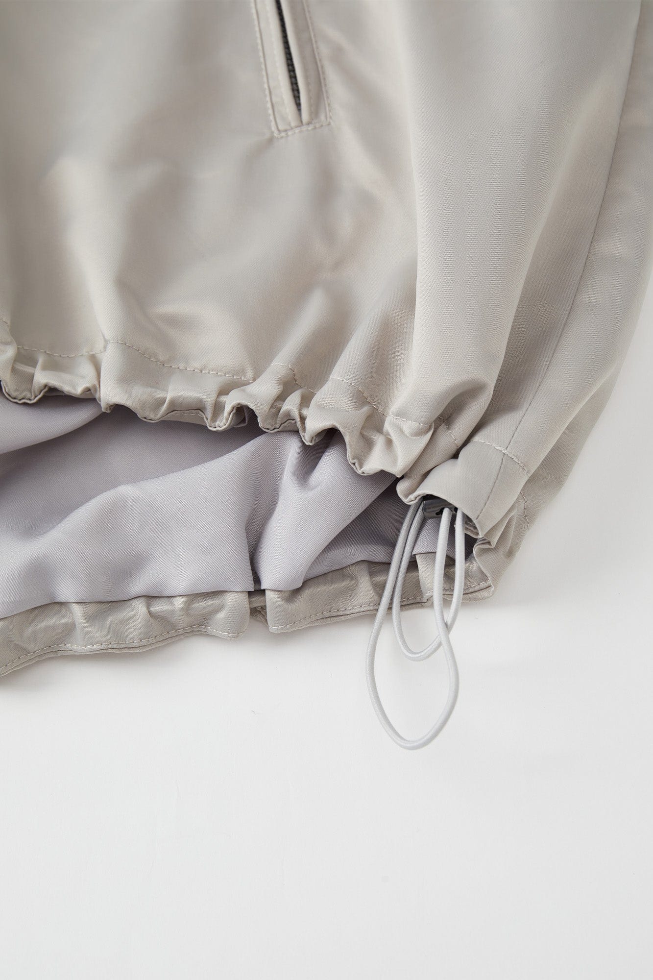 OPICLOTH Satin Batwing Drawstring Oversized Jacket
