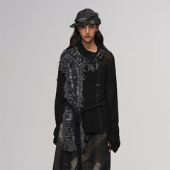 ILNya Nieternite Nifutur Fringed Abstract Jacquard Scarf