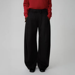 OPICLOTH Essential Wool-Blend Barrel Pants