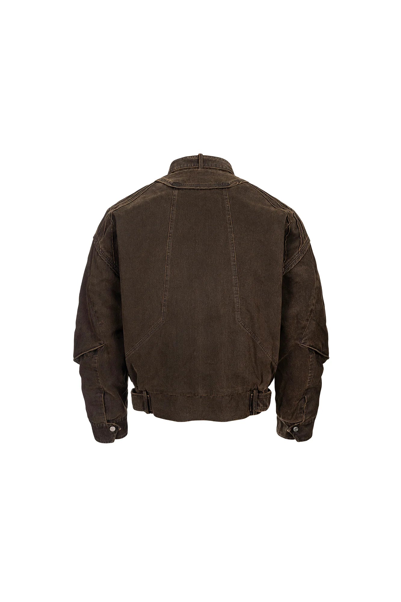 CATSSTAC Washed Paneled Multi-Pocket Utility Jacket
