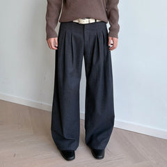 KREATE Triple-Pleat Wide-Leg Trousers