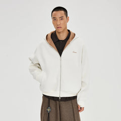 CATSSTAC Essential Embroidered LOGO Zip-Up Hoodie
