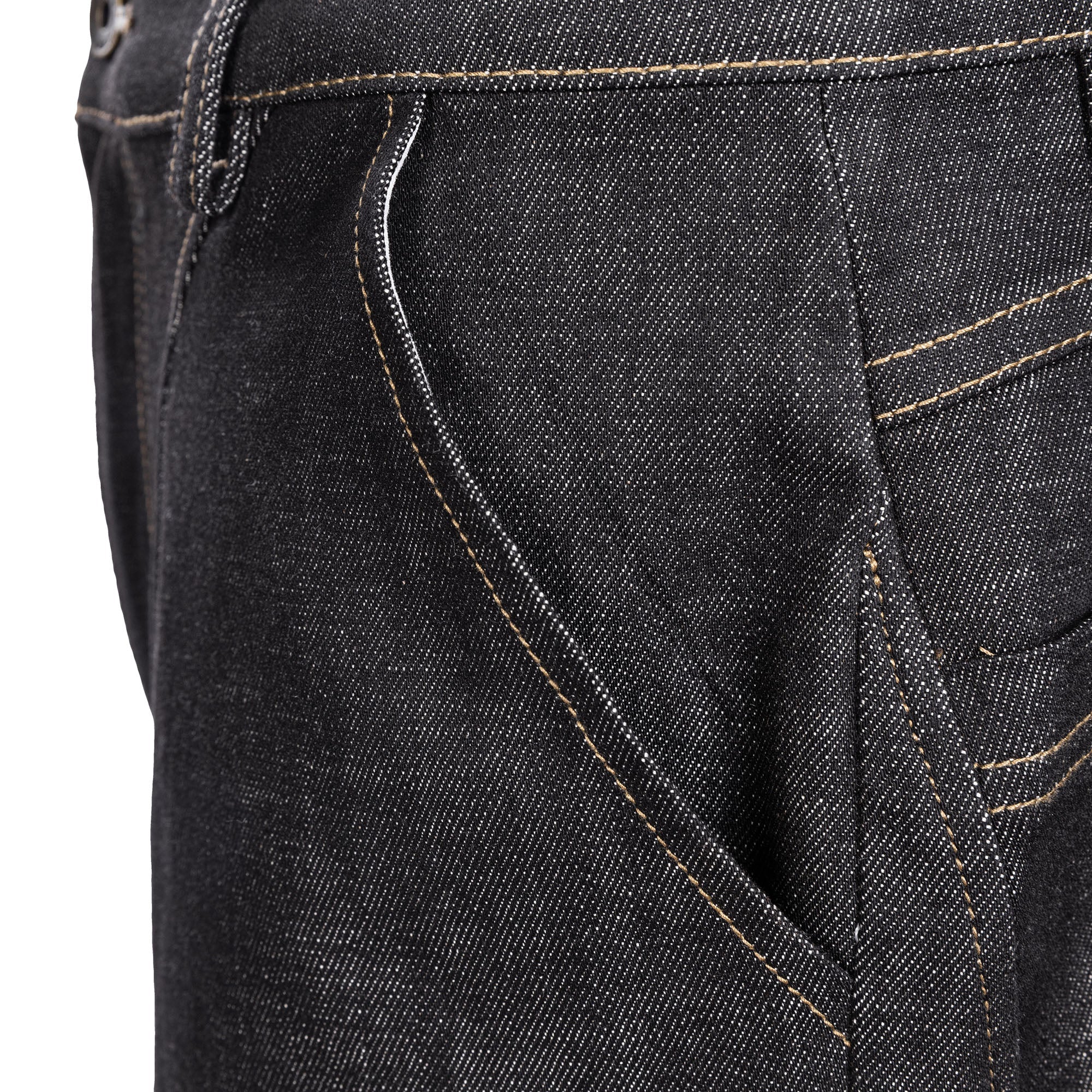 CATSSTAC Retro Curved Seam Panel Raw Jeans
