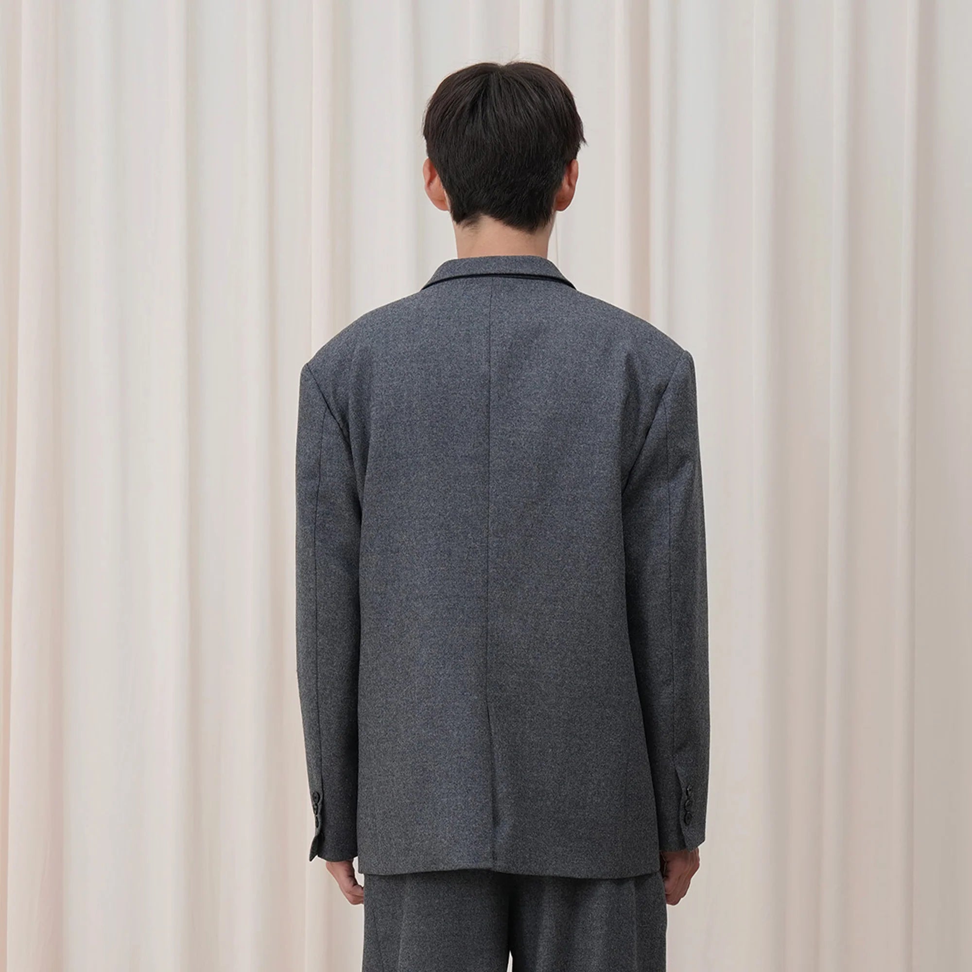 OUYANG WENJUN Double-Breasted Wool-Blend Blazer
