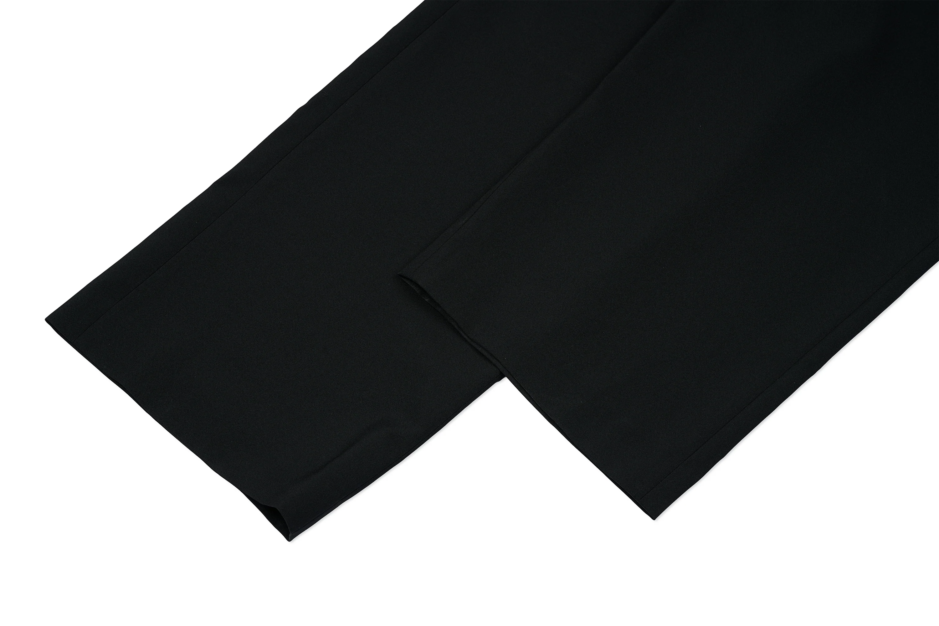 455EMBLE Asymmetric Waist Patch Wide-Leg Trousers
