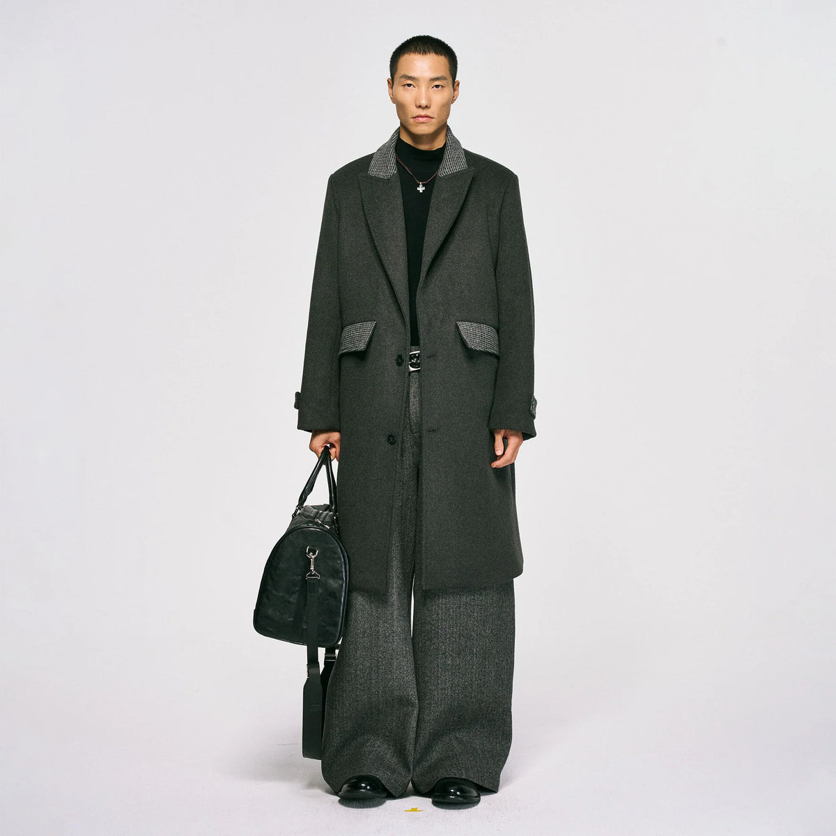 CATSSTAC Detachable Down Liner Wool-Blend Overcoat