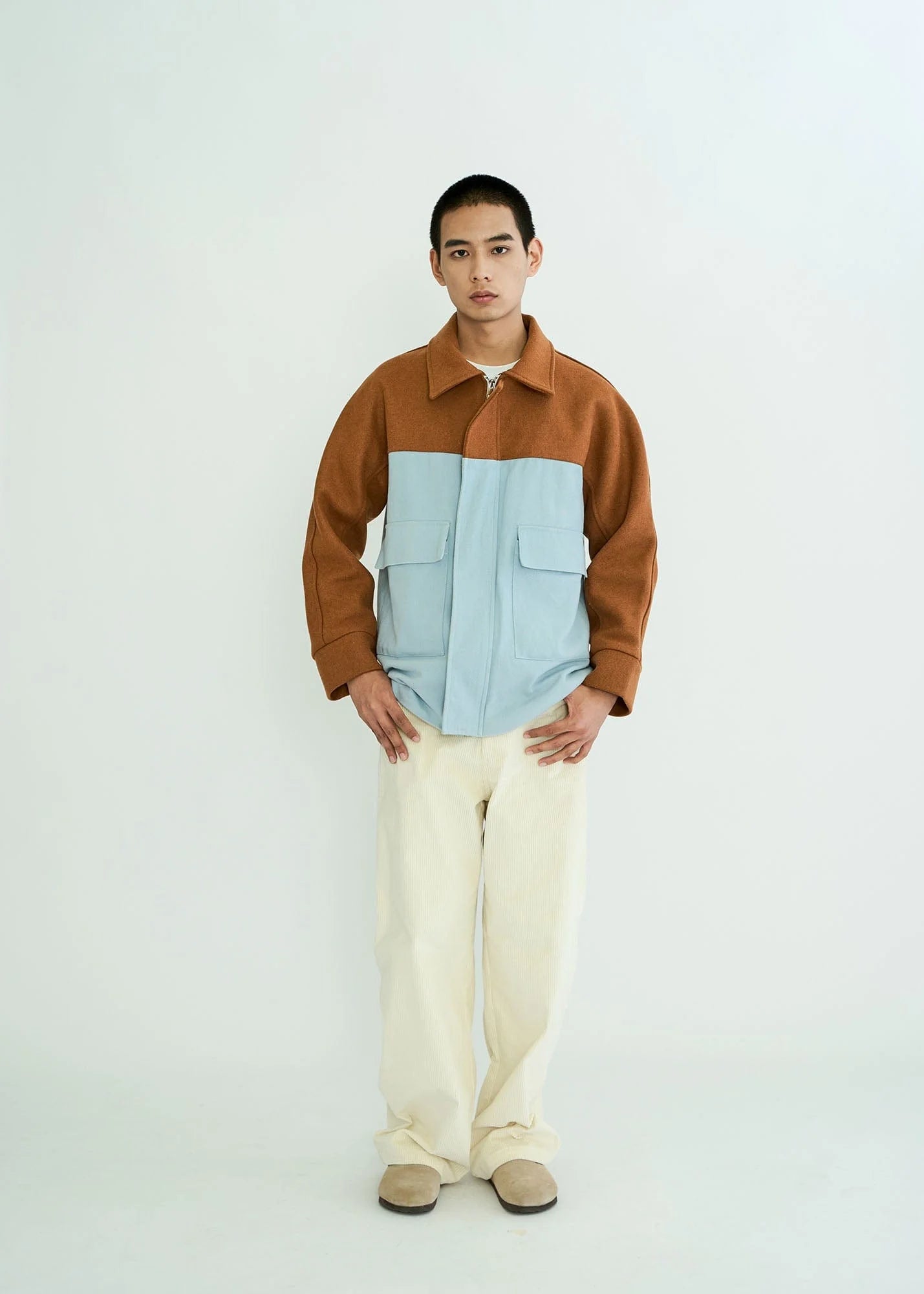 WIID Contrast Panel Wool-Blend Jacket