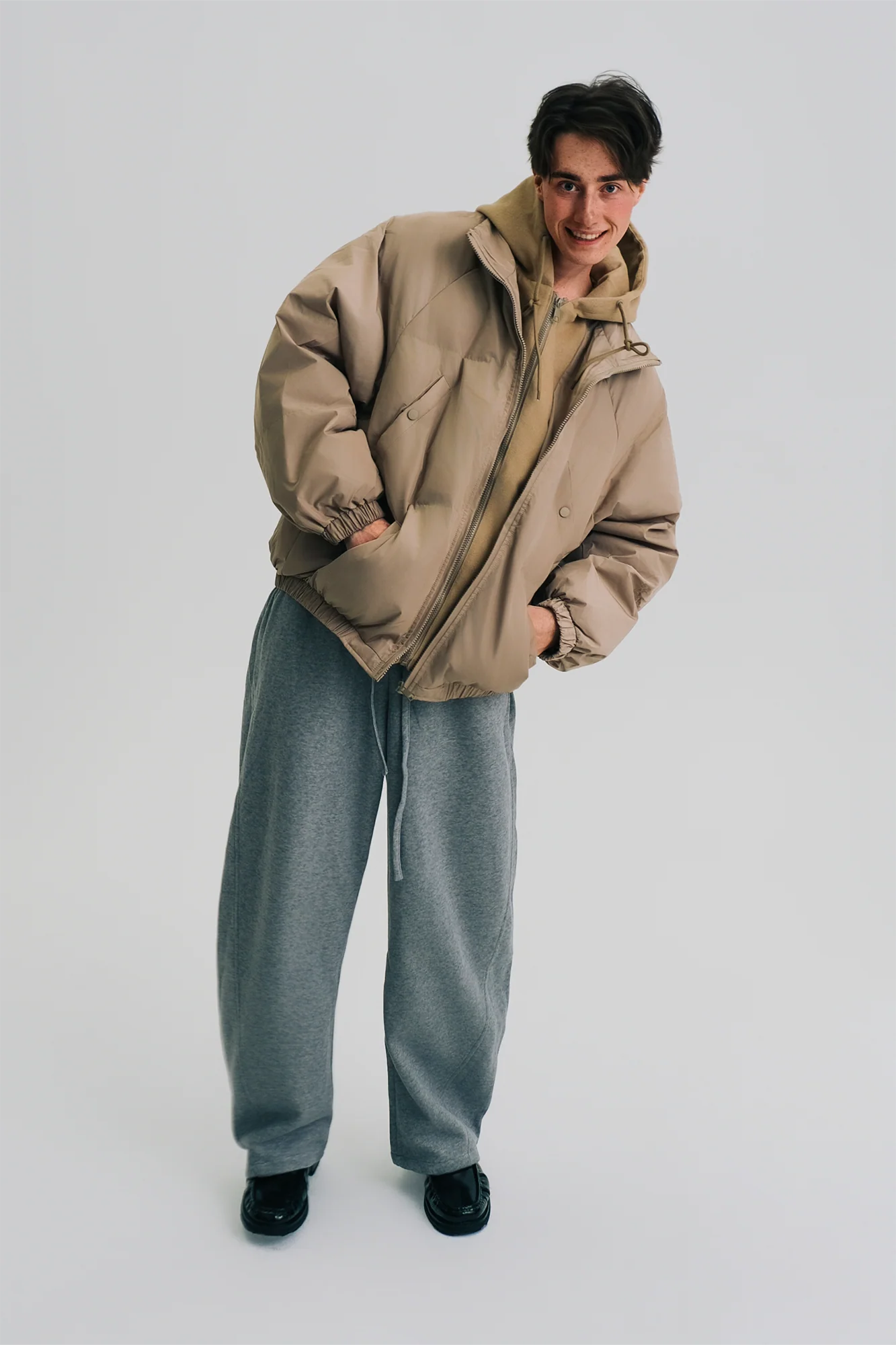 WIID Essential faux layered Hooded Puffer Jacket