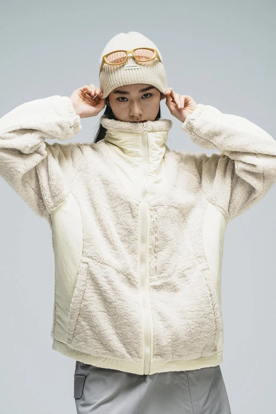 ENSHADOWER Spliced High-Collar Fleece Jacket