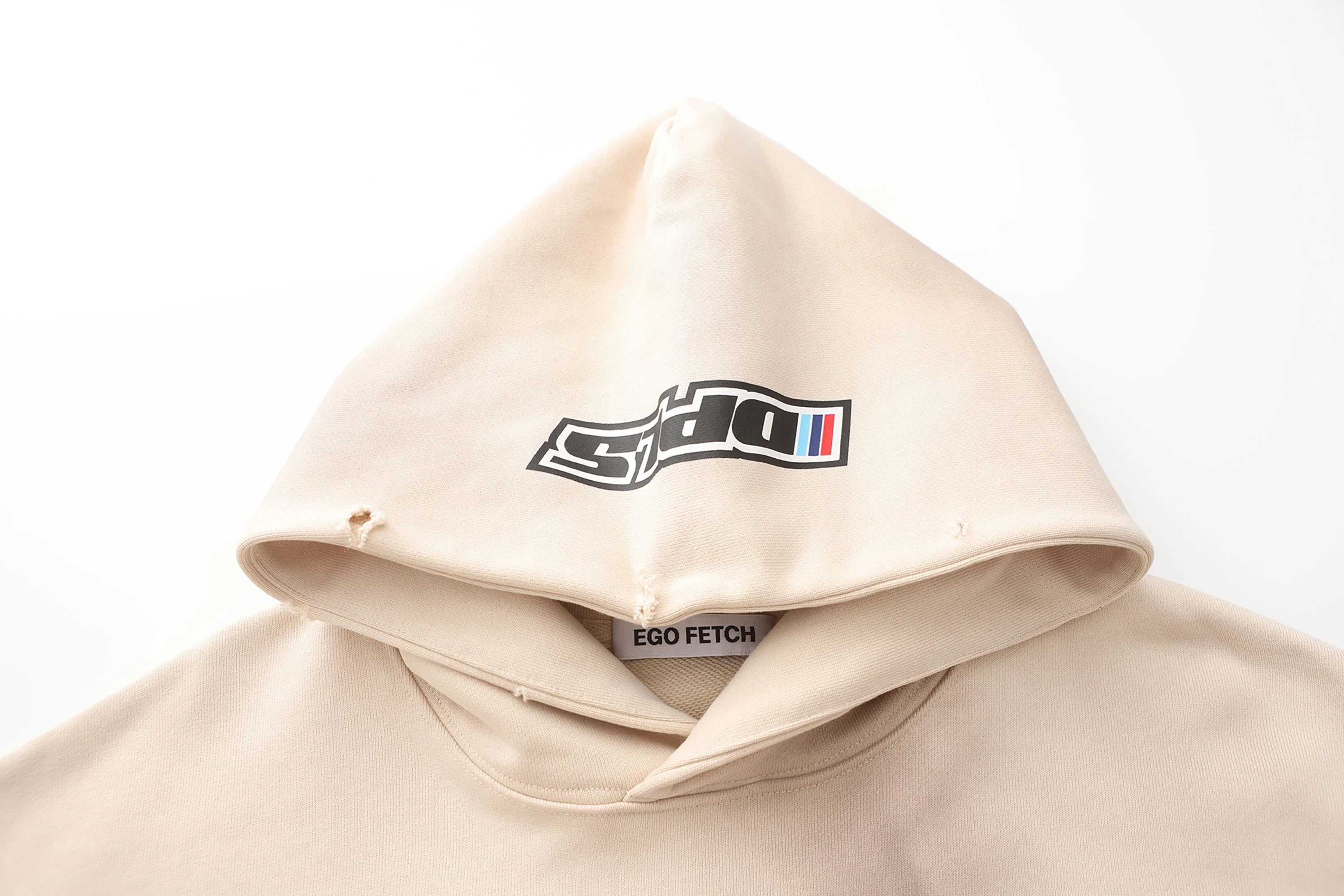 EGOFETCH Distressed Racing Anime Graphic Hoodie