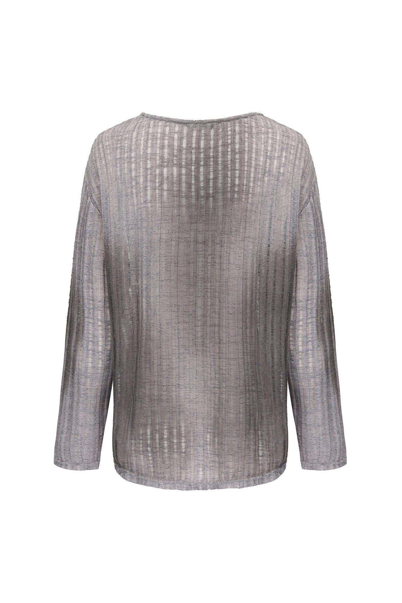 VANN VALRENCE Essential Gradient Sheer Long-Sleeve Tee