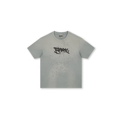 BONELESS Graffiti Distressed Washed T-Shirt
