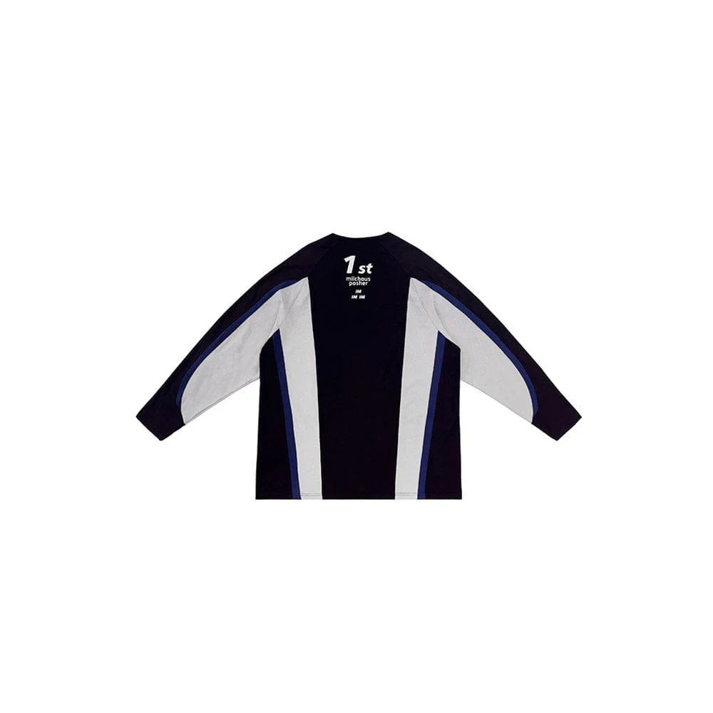 MIICHOUS Contrast Spliced Racing UV Protection Long-Sleeve Tee
