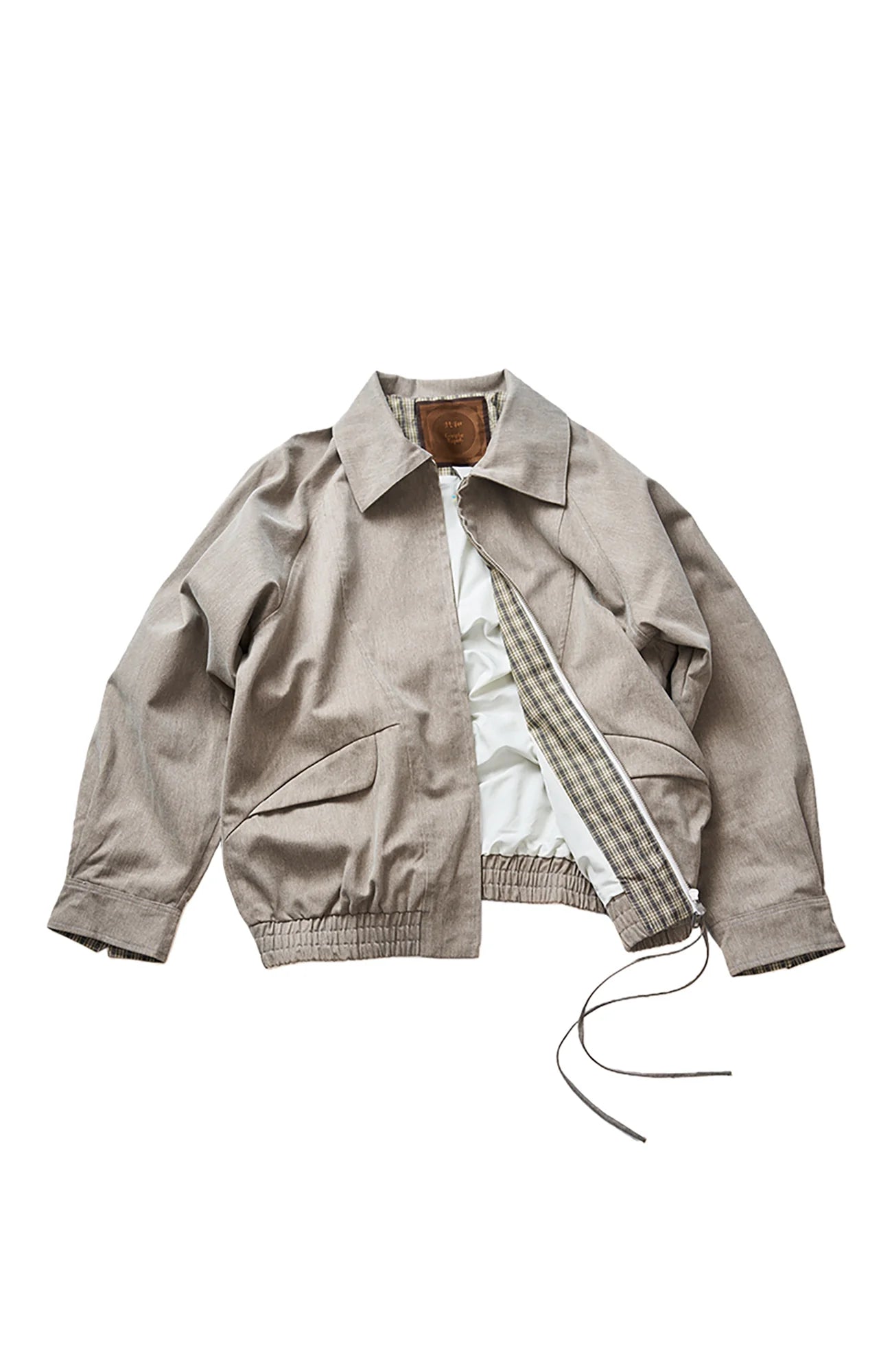 GONGHE REPUB Modern Check-Cuff Paneled Jacket