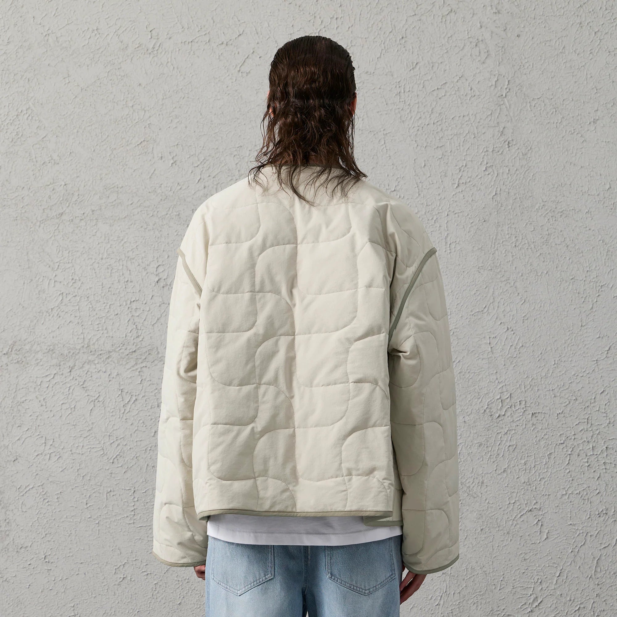 ORGANIC EMOTION Quilted Snap-Front Down Jacket