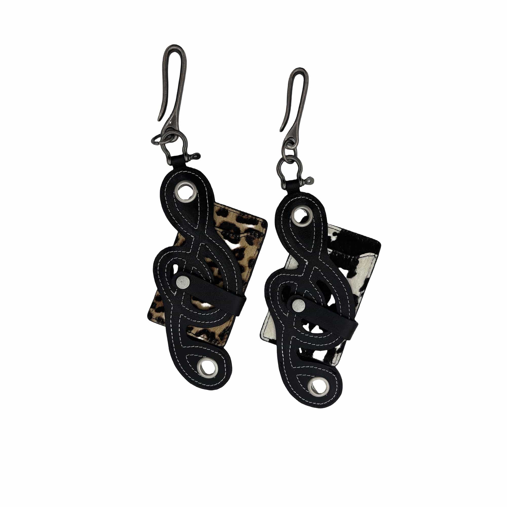 DND4DES Jazz Note Patchwork Haircalf Cardholder