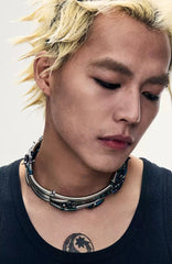NUNKNOTX Layered Industrial Tube Collar
