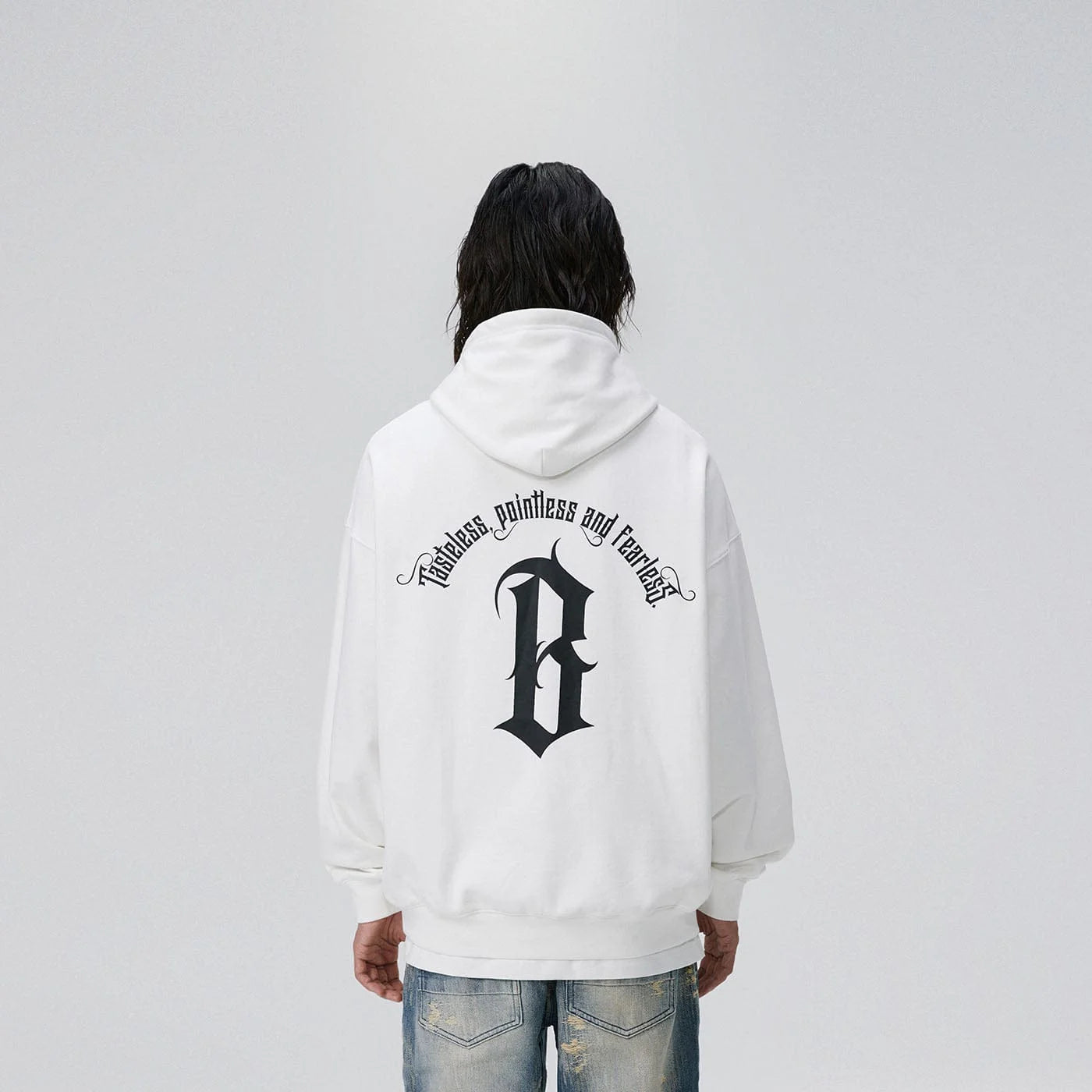 BONELESS Gothic Slogan Hoodie