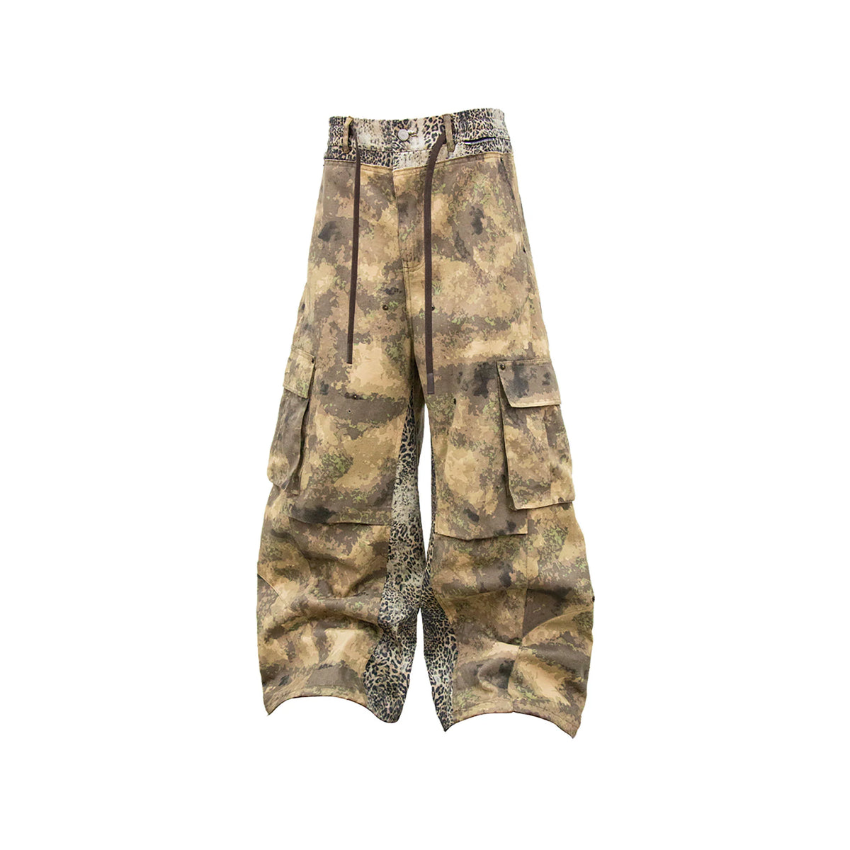 RELABEL Leopard Panel Camo Cargo